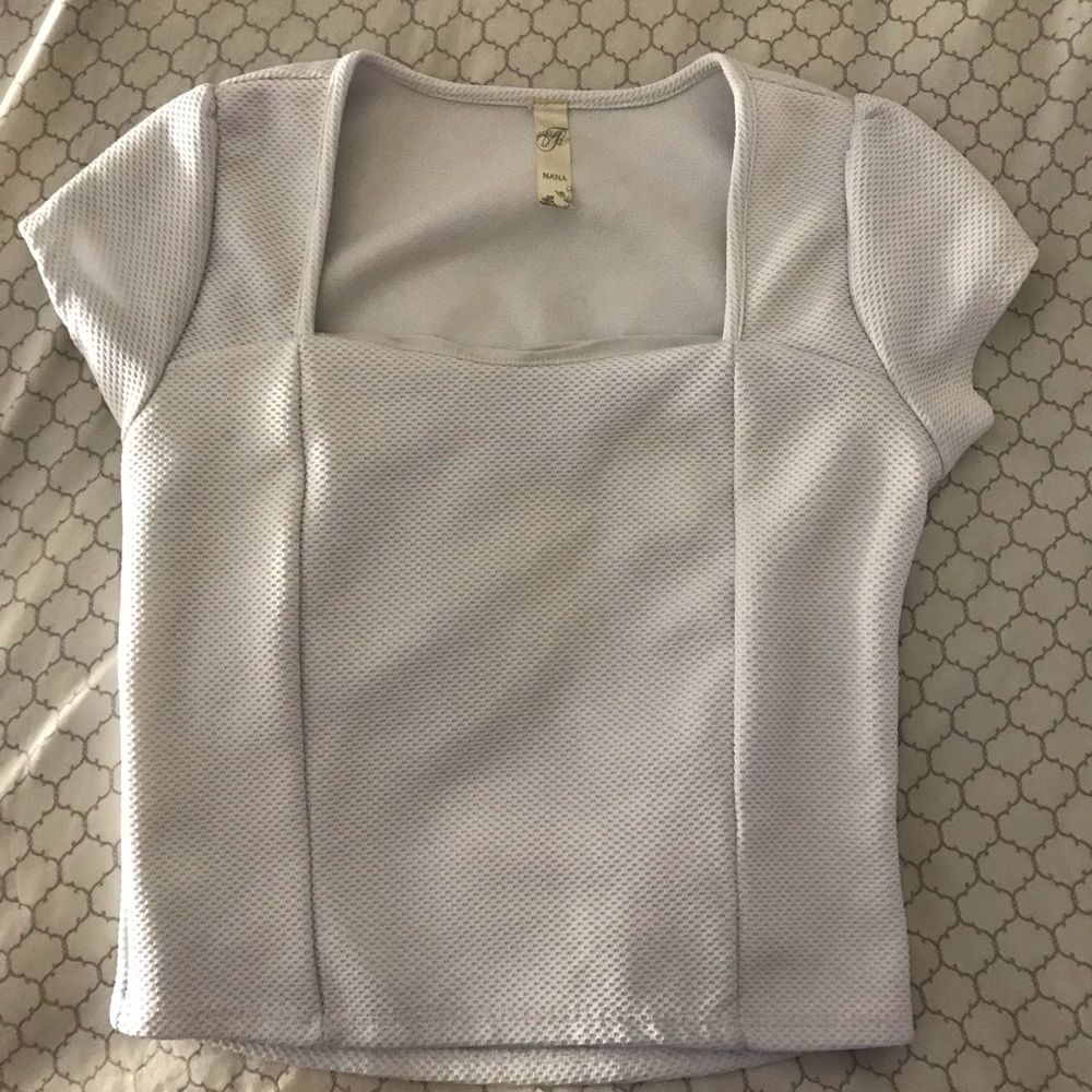 White crop top
